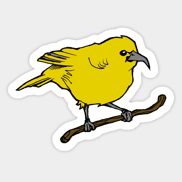 Hawaiian ʻAmakihi Bird Sticker by William Gilliam